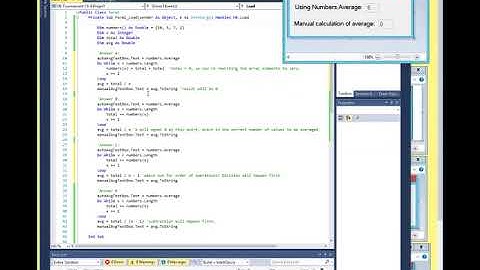 VB manually calculating the average value of an array