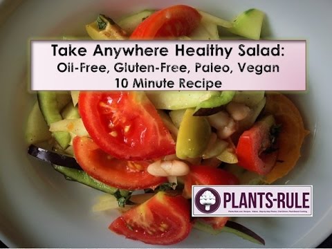 Take Anywhere Healthy Salad: Vegan, Oil Free, Gluten Free, Paleo Recipe from Plants-Rule