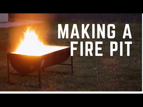 Making A Fire Pit With A 44 Gallon Drum Youtube