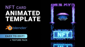 NFT neon card template for Blender (.blend file + tutorial)