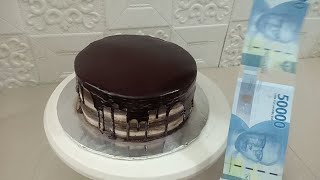 kue ultah tema COKLAT dan isi money cake