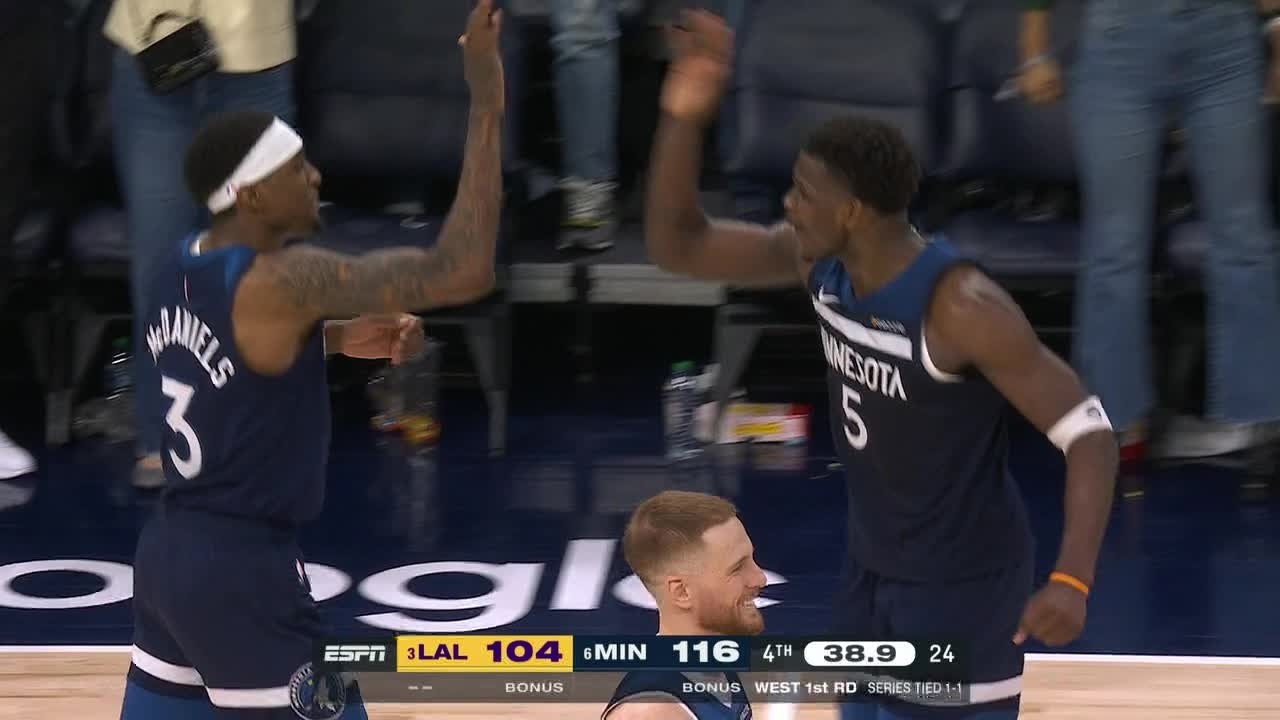Timberwolves TAKE GAME 3 after 13-1 run vs. Lakers 😱 | NBA on ESPN ...