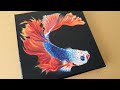 Betta Fish - Oil Painting Time-lapse 斗鱼 油画