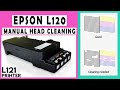 Epson L120 Head Cleaning and Nozzle Check Without Computer | Tutorial