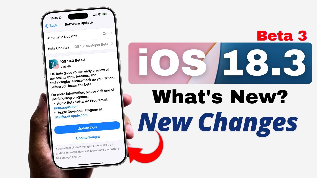 iOS 18.3 Beta 3 Released - What's New? In Hindi - YouTube