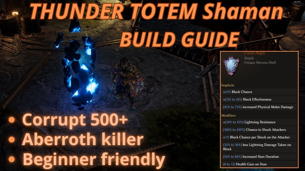 LAST EPOCH 1.1 Thunder Totem SHAMAN build guide Corrupt 500+ / Aberroth / boss killer YouTube