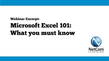 2018 02 15 Webinar Excerpt - Microsoft Excel 101: What you must know