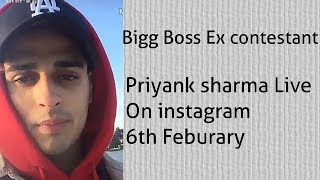 Bigg Boss Ex Contestant Priyank Sharma Live On Instagram
