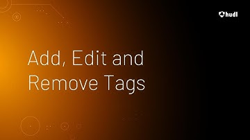Add, Edit and Remove Tags