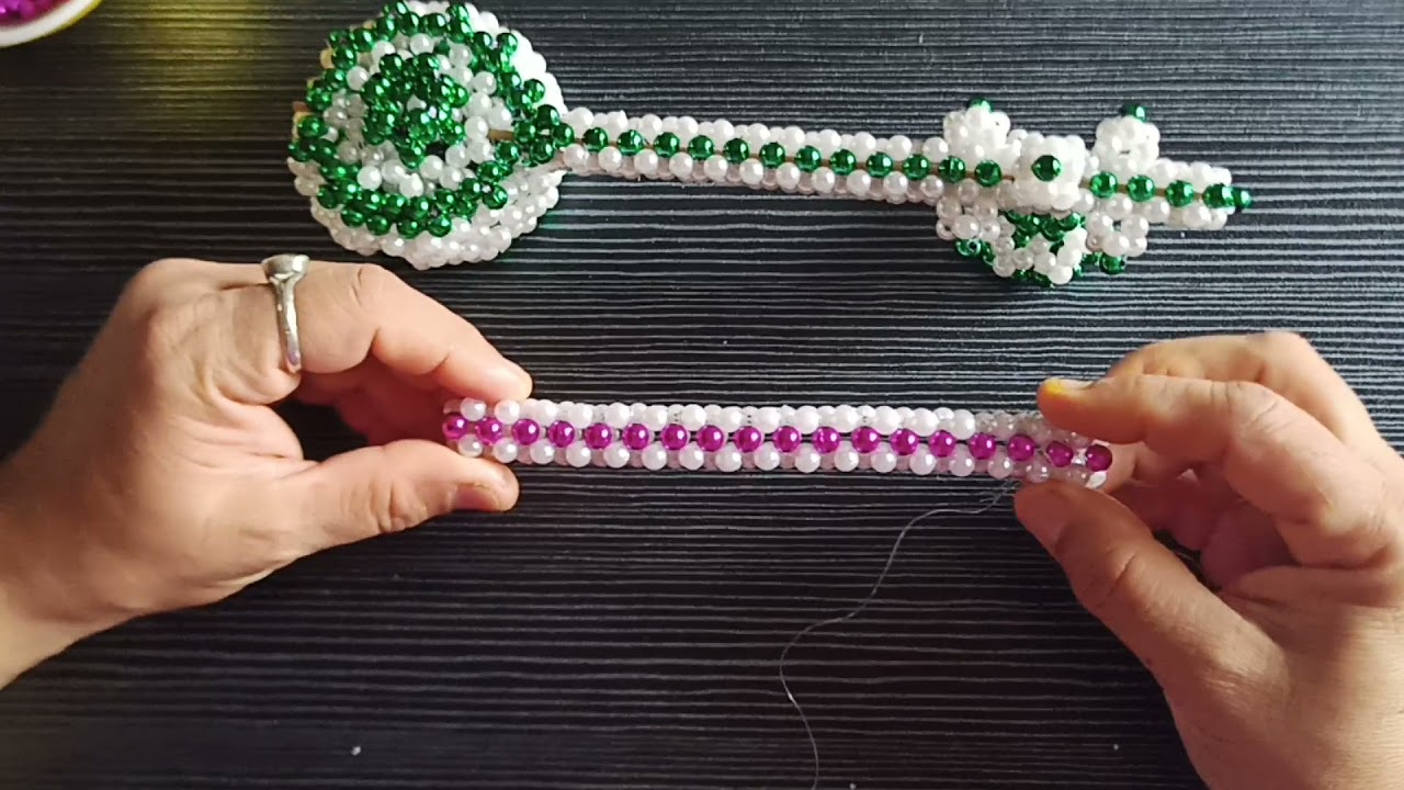 How to make beaded Veena Part 1 #DIY #विणा