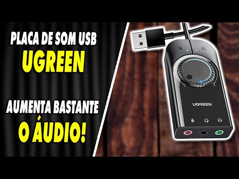 PLACA DE SOM USB UGREEN COM 1 METRO DE CABO E CONTROLADORA│ UNBOXING & ANÁLISE por Augusto Rock