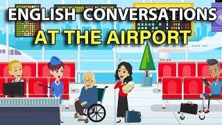 At the Airport  English Speaking Daily Life Conversation Dialogues  Beginner Intermediate Level