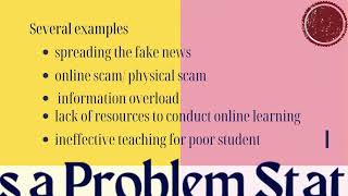 Chapter 5 : Structuring A Project (PROBLEM STATEMENT)