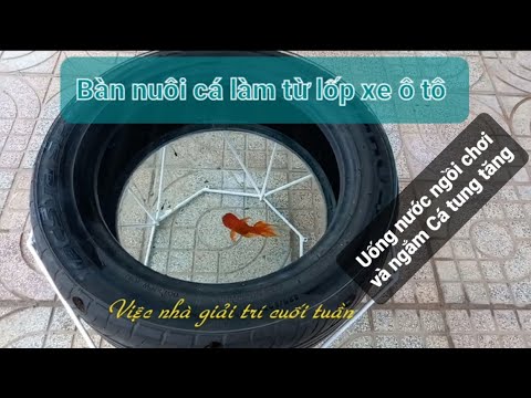 Bàn nuôi cá làm từ lốp xe | Recycled Tires -  fish farming table | Việc nhà giải trí cuối tuần # 2