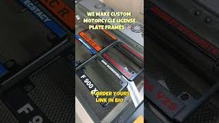 Custom aluminum license plate frame