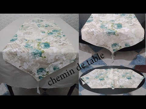 فيديو: كيفية خياطة مفرش طاولة بيضاوي
