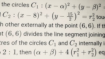 JEE mains 2024 - Coordinate Geometry:  Let the circles C1:  (x- alpha)^2 + (y-beta)^2  = r1^2