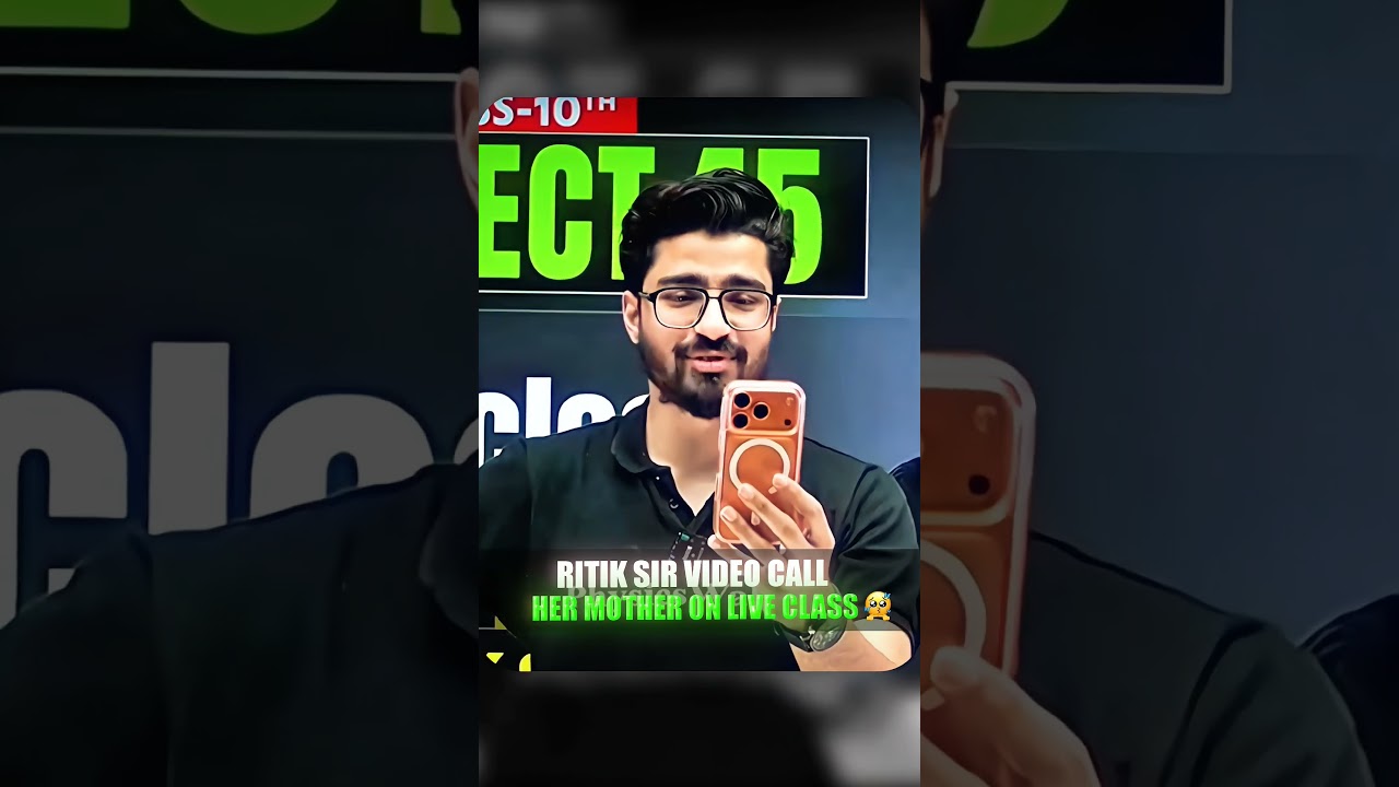 Ritik sir call her mother in live class🔴😱