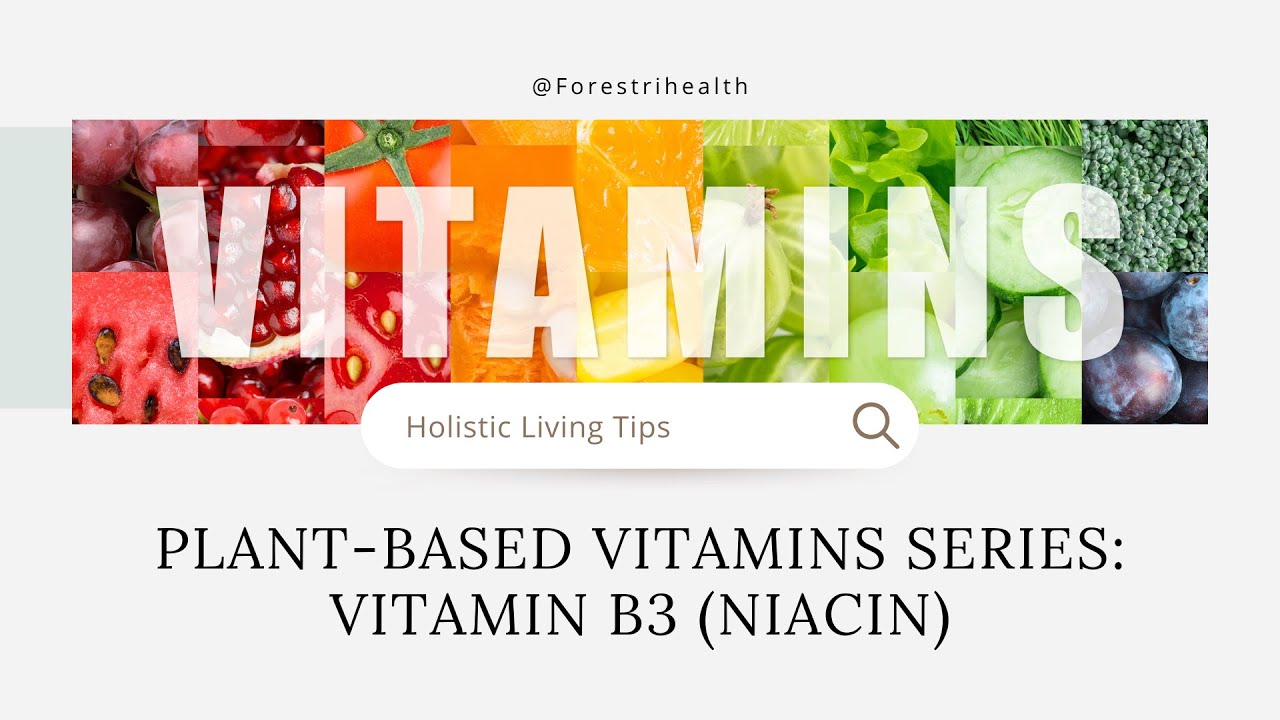 Vitamin B3 Niacin (Water-Soluble): Plant Based Vitamins Series, How To Get Vitamin B3