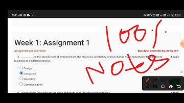 Innovation, Business Models and Entrepreneurship week 1 assignment answer