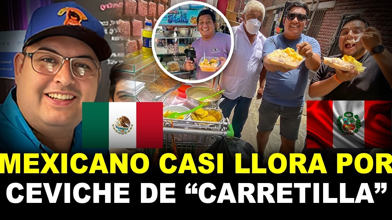 😳 ¡No lo podía creer! 🇵🇪 Mexicano se RINDE ante el CEVICHE peruano CARRETILLERO de 15 soles en shock