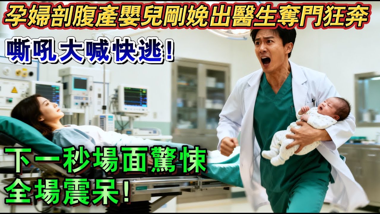 新北孕婦剖腹產，嬰兒剛娩出醫生竟奪門狂奔，嘶吼大喊快逃！下一秒場面驚悚全場震呆！#故事