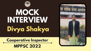 MPPSC 2022 | Divya Shakya | Cooperative Inspector | Mock Interview | Vikramshila Academy