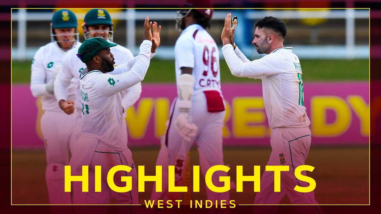 Maharaj Picks up 3-Fer & Carty Hits 42 | Highlights | West Indies v South Africa | 1st Test Day 3
