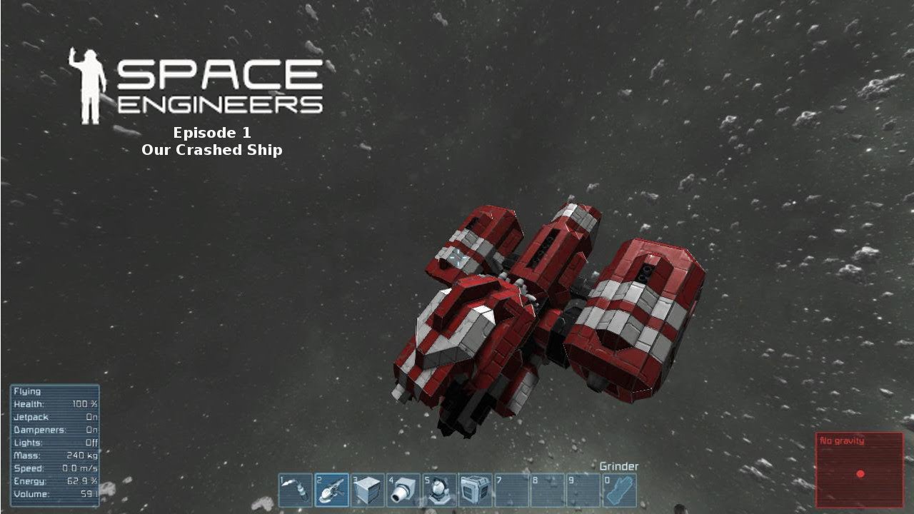 Space Engineers - Episode 1 - Our Crashed Ship - YouTube