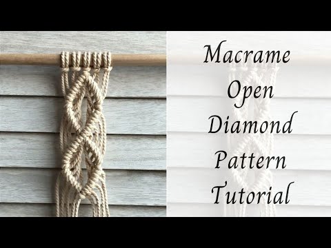 Macrame Open Center Diamond Pattern