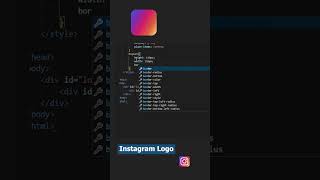 Instagram logo using Html & Css #coding #webdevelopment #css #html