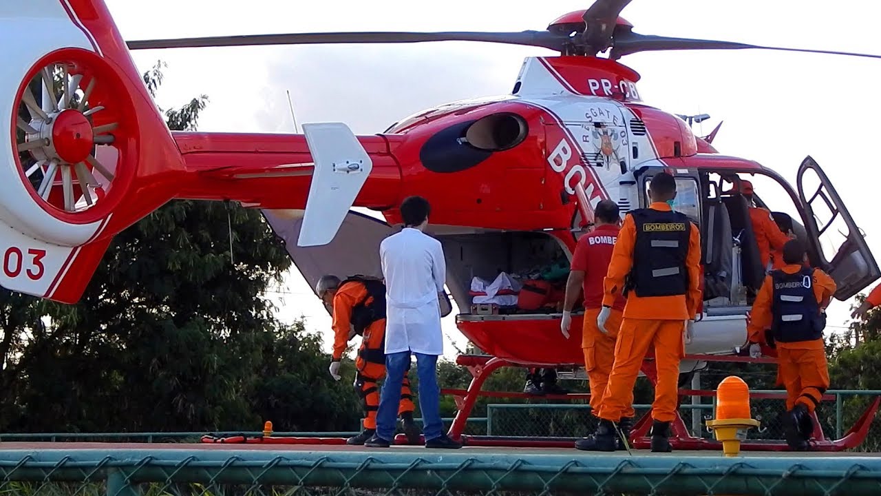 Air Ambulance Helicopter Rescue Take Off Emergency Airlift from