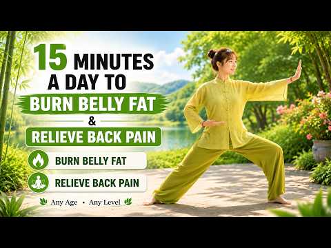 🔥15-Min Daily Tai Chi to Burn Belly Fat & Relieve Back Pain