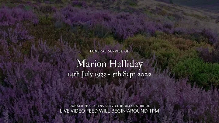 Funeral service for Marion Halliday
