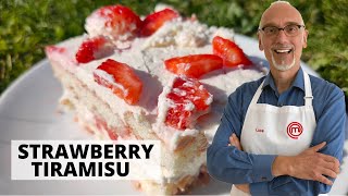 STRAWBERRY TIRAMISU (Without Eggs) - Special Guests At The End Of The Video [ENG]