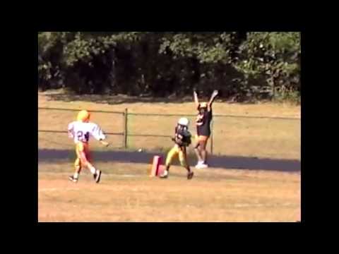 Kyle Wilson playing football for the first time. (...