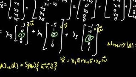 Finding a Basis for the Null Space