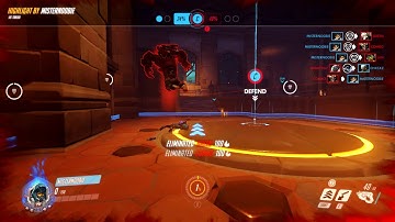 Tracer triple kill pulse bomb fail highlight - Overwatch