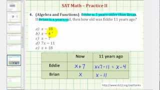 SAT Math (Algebra and Functions) - Practice 2.4