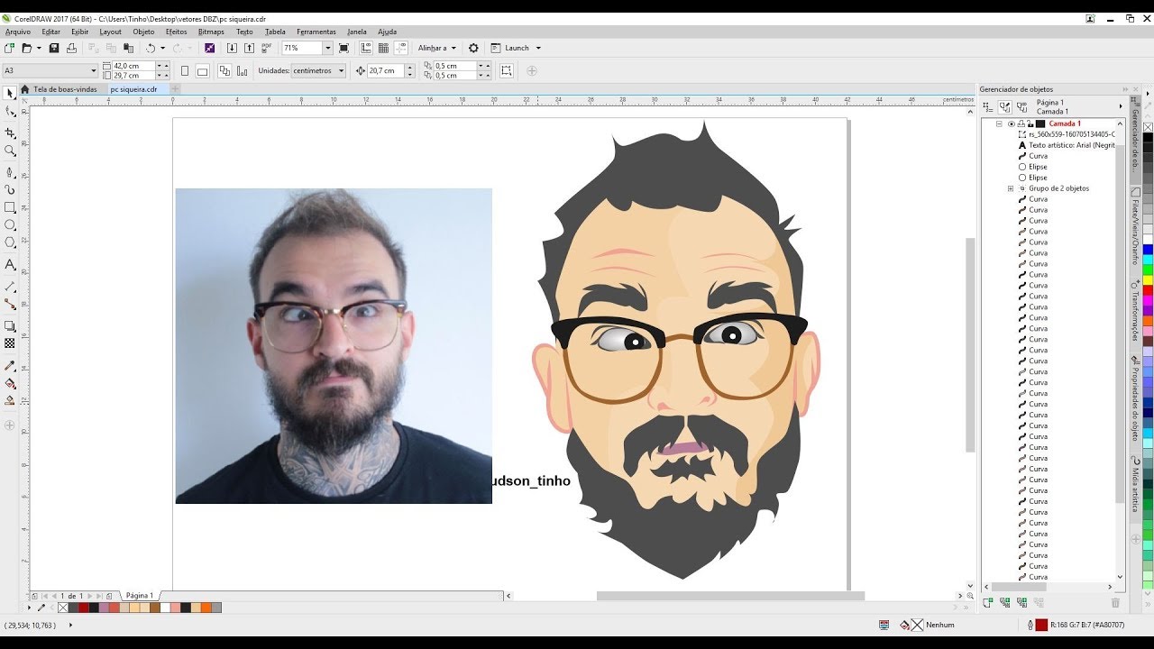 CURSO COREL DRAW CARICATURA EM 1 MINUTO QUER APRENDER? TUTORIAL
