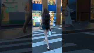 Asian Street Style 🔥 Model Walk OOTD 💃 Stockings Fashion Aesthetic#streetstyle#modelwalk  #stockings