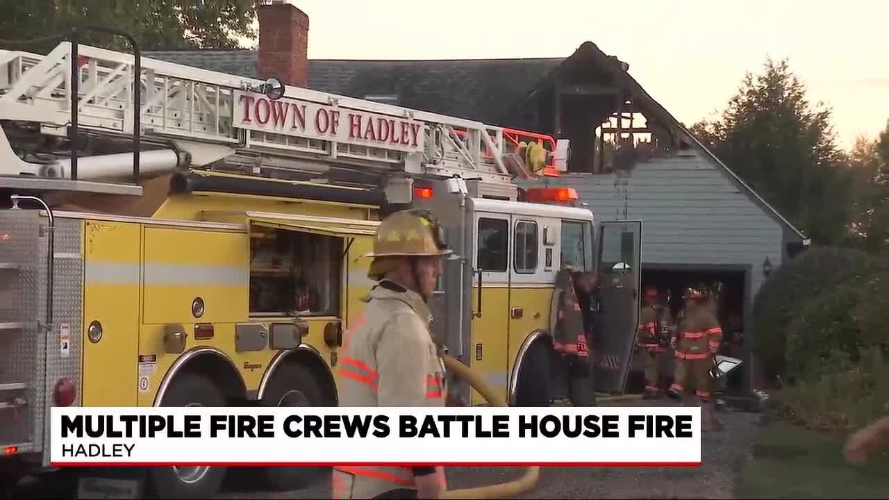 Multiple emergency crews respond to Hadley structure fire - YouTube