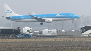 Boeing 737-9K2 Klm From Berlin To Amsterdam Landing Schiphol Airport Phbxp