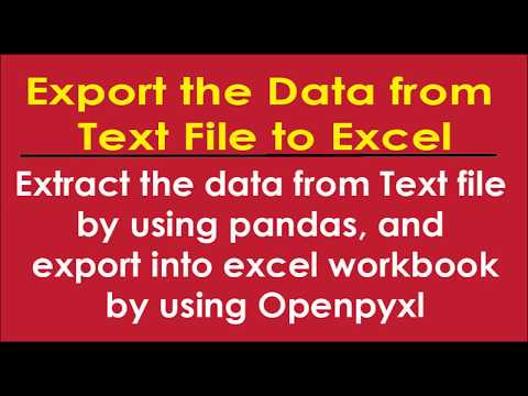 Python: Export The Data from TextFile To Excel
