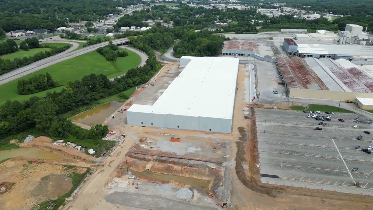 Industrial Park Construction Project on Access Road in Chattanooga July 2023 Update