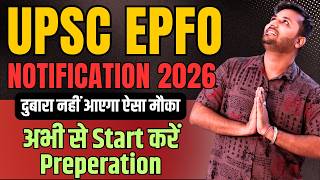 Upsc Epfo Notification 2026 Upsc Epfo New Vacancies 2026 Upsc Epfo Apfc U0026 Eoao Recruitment 2026
