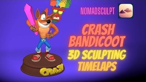 How to sculpt 3D Crash bandicoot in nomad sculpt | 3d character