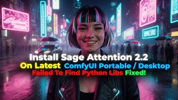 How to Install Sage Attention 2.2 on Latest ComfyUI Portable And Deskop Version | Python 3.13 & 3.14