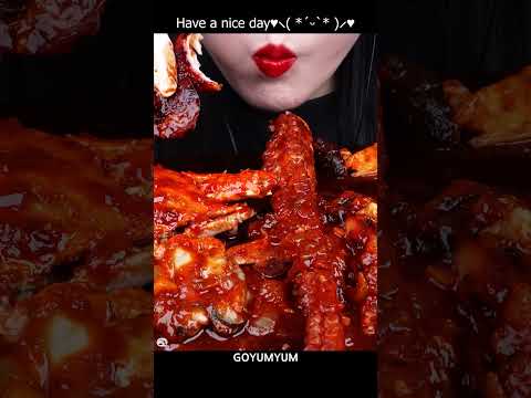 ASMR SPICY SEAFOOD, OYSTER,SPICY ENOKI MUSHROOM, OCTOPUS,MUKBANG #mukbang #먹방 #seafood #food #eating