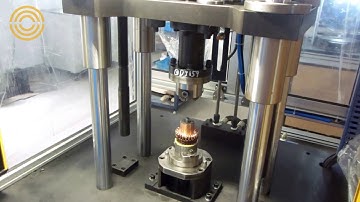 Commutator Placement to starting armature slot Pressing Machine after wire end twisting